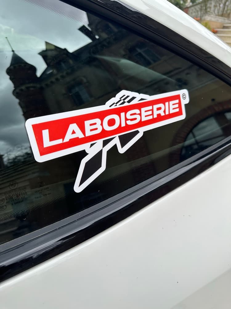 La Boiserie sticker on a car